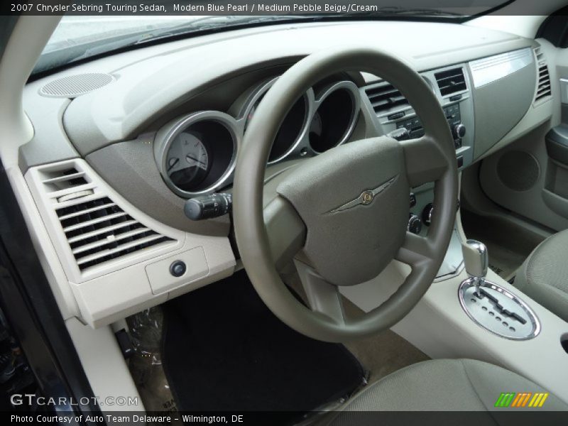 Modern Blue Pearl / Medium Pebble Beige/Cream 2007 Chrysler Sebring Touring Sedan