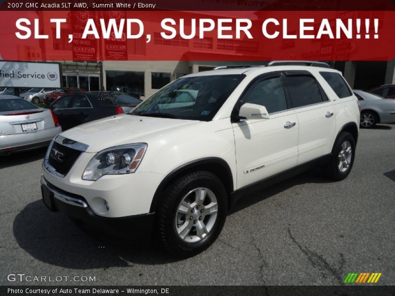 Summit White / Ebony 2007 GMC Acadia SLT AWD