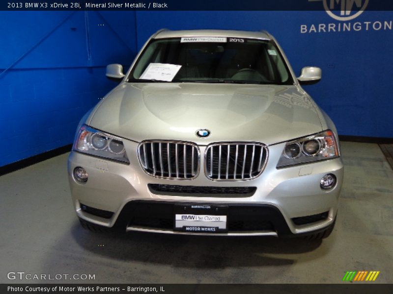 Mineral Silver Metallic / Black 2013 BMW X3 xDrive 28i