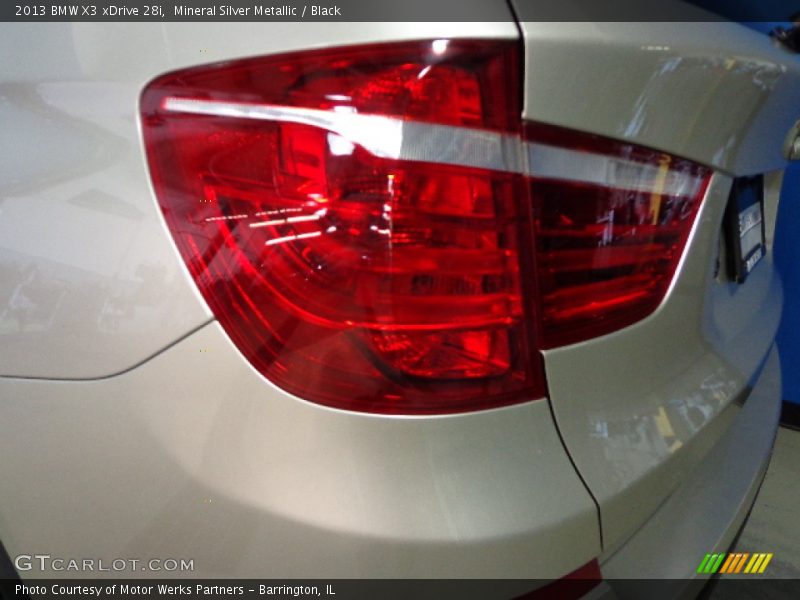 Mineral Silver Metallic / Black 2013 BMW X3 xDrive 28i