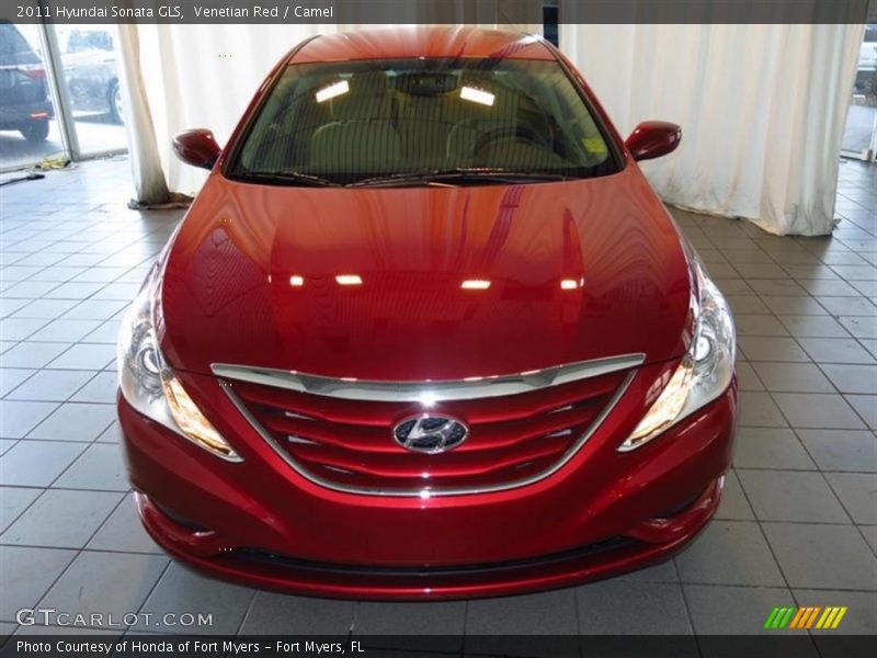 Venetian Red / Camel 2011 Hyundai Sonata GLS