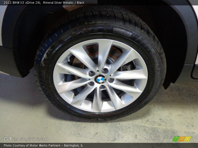 Mineral Silver Metallic / Black 2013 BMW X3 xDrive 28i