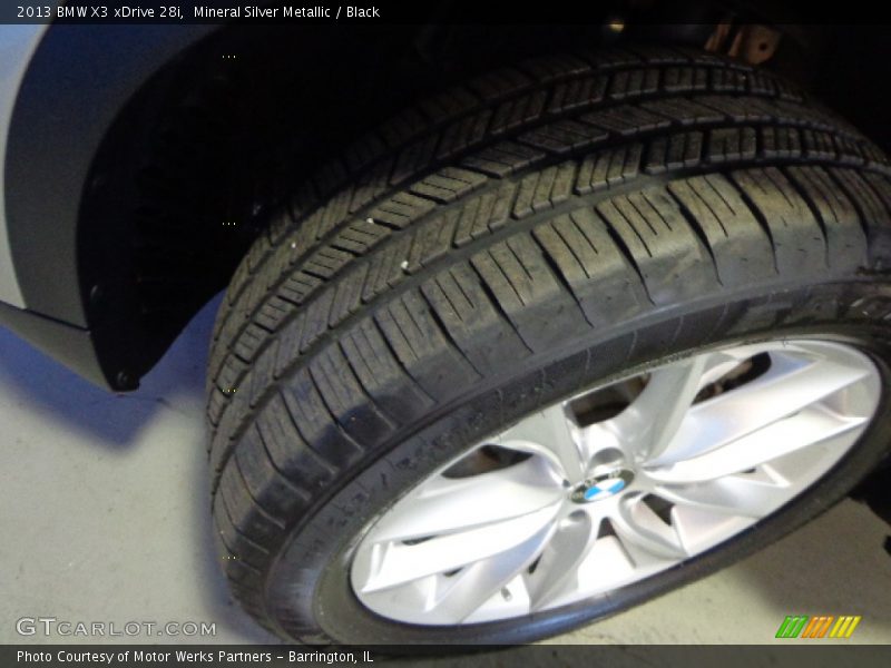 Mineral Silver Metallic / Black 2013 BMW X3 xDrive 28i