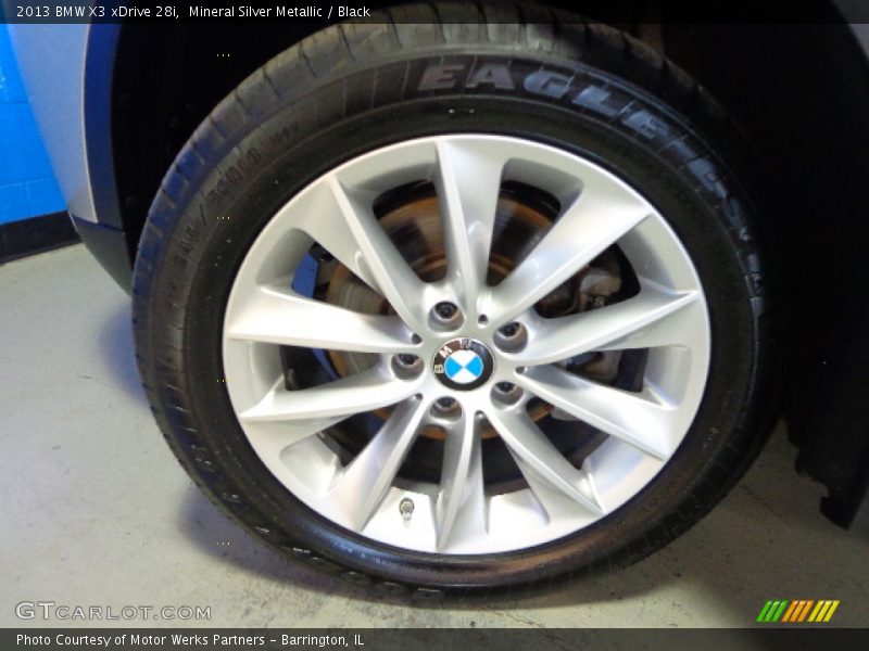 Mineral Silver Metallic / Black 2013 BMW X3 xDrive 28i