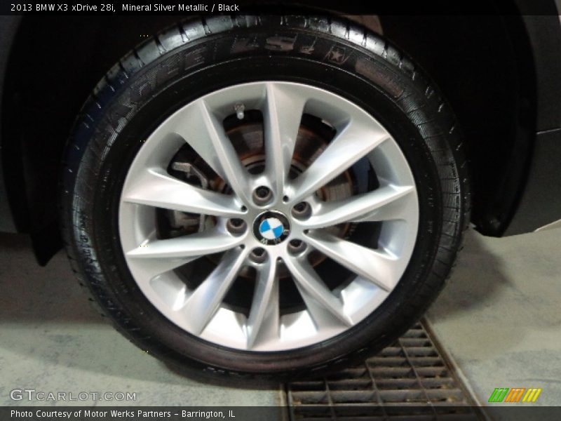 Mineral Silver Metallic / Black 2013 BMW X3 xDrive 28i