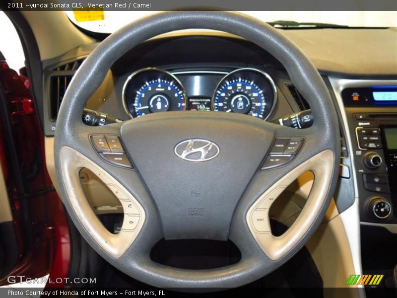 Venetian Red / Camel 2011 Hyundai Sonata GLS