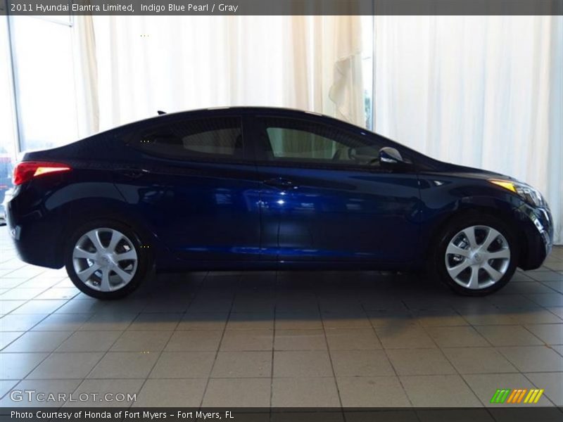 Indigo Blue Pearl / Gray 2011 Hyundai Elantra Limited
