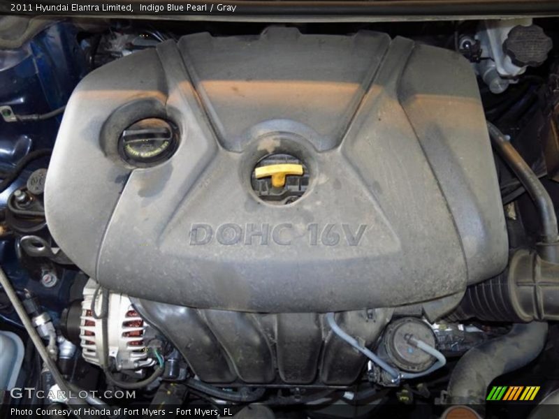 Indigo Blue Pearl / Gray 2011 Hyundai Elantra Limited