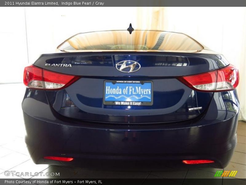 Indigo Blue Pearl / Gray 2011 Hyundai Elantra Limited