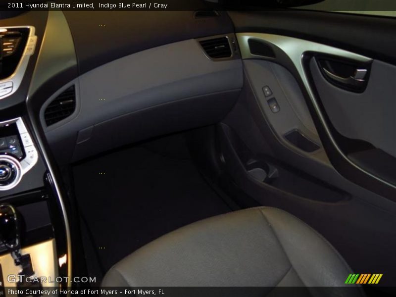 Indigo Blue Pearl / Gray 2011 Hyundai Elantra Limited