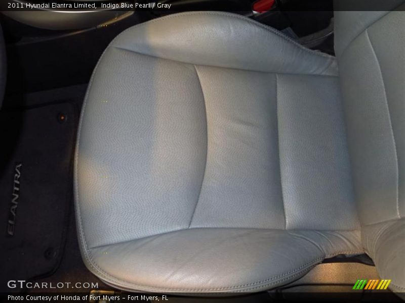 Indigo Blue Pearl / Gray 2011 Hyundai Elantra Limited