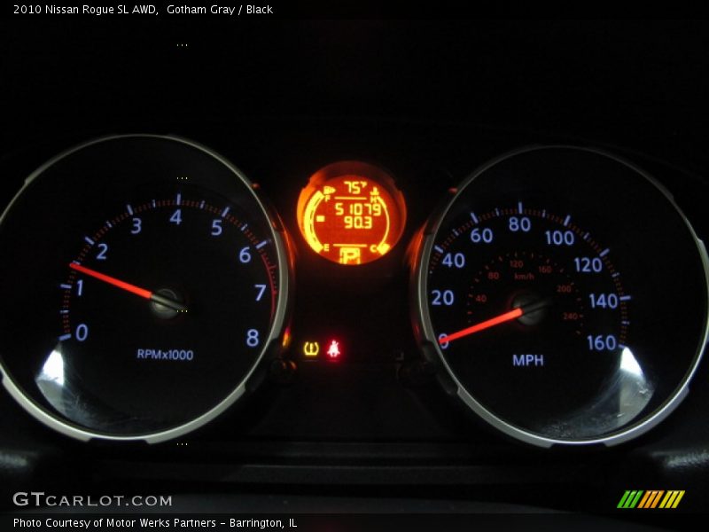 Gotham Gray / Black 2010 Nissan Rogue SL AWD