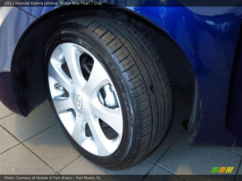 Indigo Blue Pearl / Gray 2011 Hyundai Elantra Limited