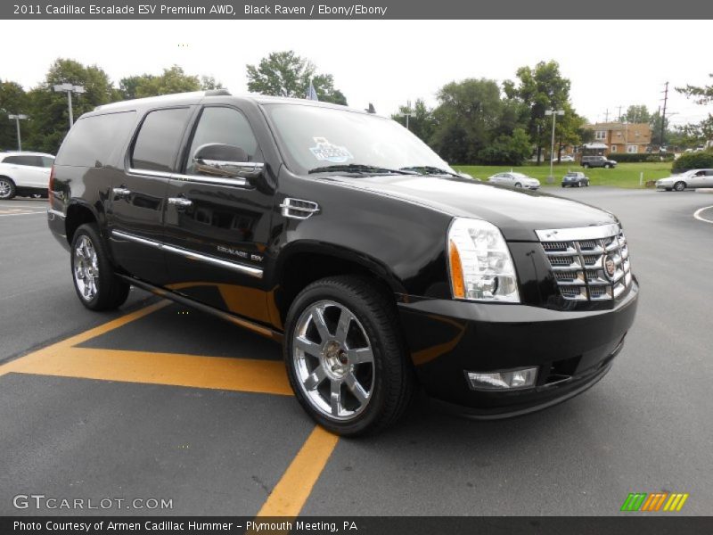 Black Raven / Ebony/Ebony 2011 Cadillac Escalade ESV Premium AWD
