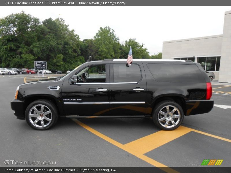 Black Raven / Ebony/Ebony 2011 Cadillac Escalade ESV Premium AWD