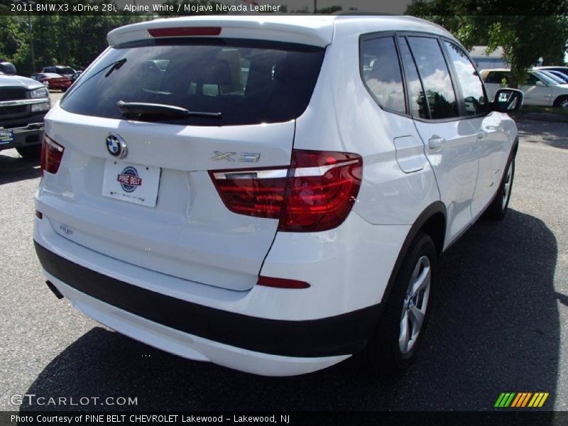 Alpine White / Mojave Nevada Leather 2011 BMW X3 xDrive 28i