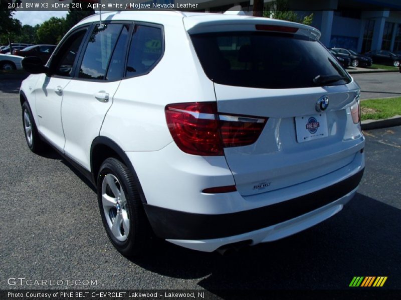 Alpine White / Mojave Nevada Leather 2011 BMW X3 xDrive 28i
