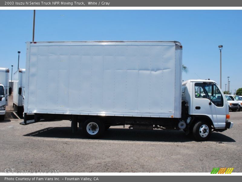 White / Gray 2003 Isuzu N Series Truck NPR Moving Truck