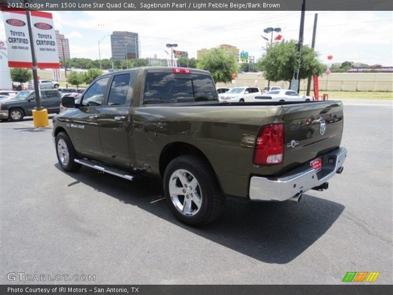 Sagebrush Pearl / Light Pebble Beige/Bark Brown 2012 Dodge Ram 1500 Lone Star Quad Cab