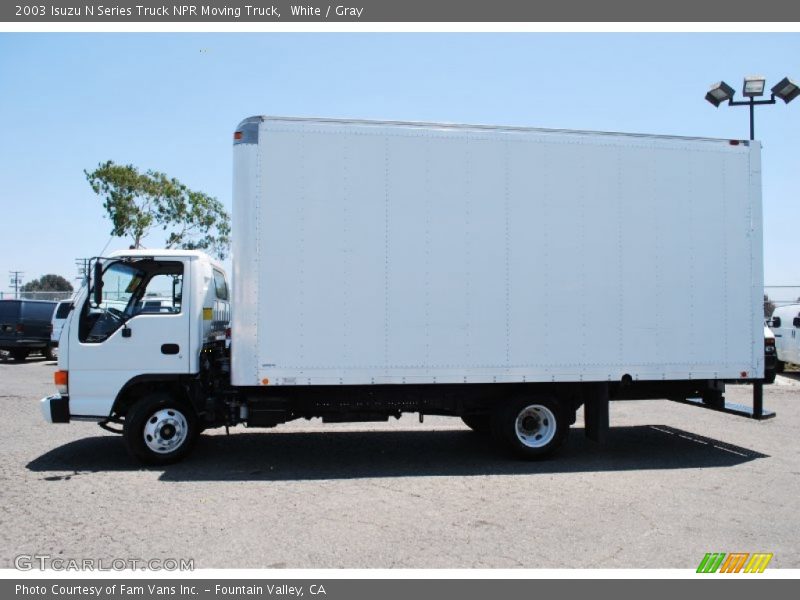 White / Gray 2003 Isuzu N Series Truck NPR Moving Truck