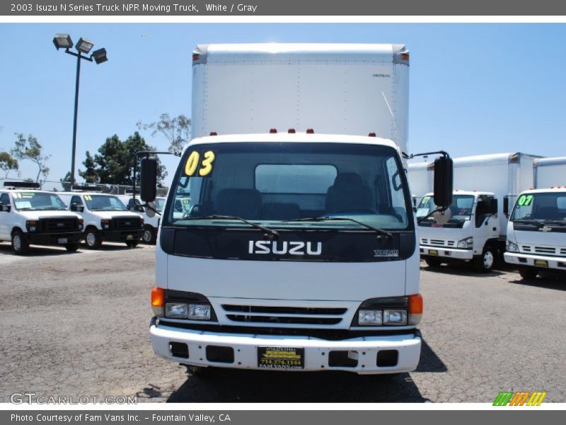 White / Gray 2003 Isuzu N Series Truck NPR Moving Truck