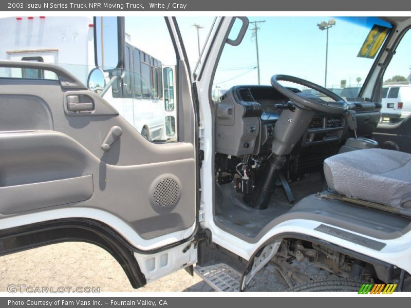 White / Gray 2003 Isuzu N Series Truck NPR Moving Truck