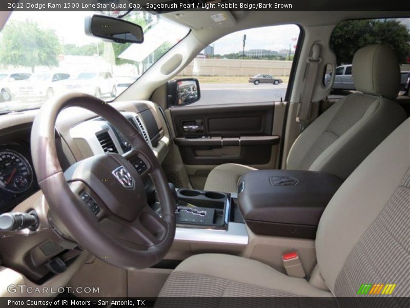 Sagebrush Pearl / Light Pebble Beige/Bark Brown 2012 Dodge Ram 1500 Lone Star Quad Cab