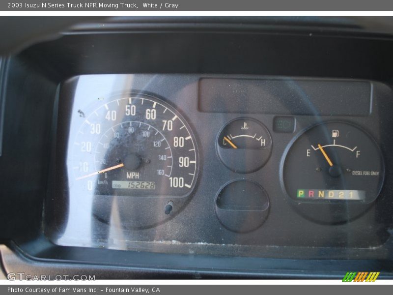 White / Gray 2003 Isuzu N Series Truck NPR Moving Truck