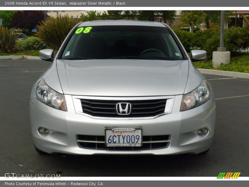 Alabaster Silver Metallic / Black 2008 Honda Accord EX V6 Sedan