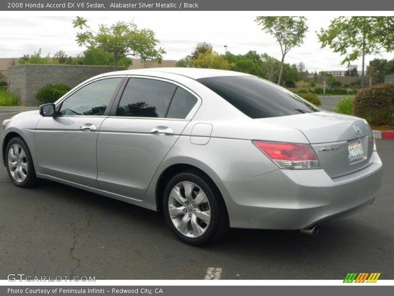 Alabaster Silver Metallic / Black 2008 Honda Accord EX V6 Sedan