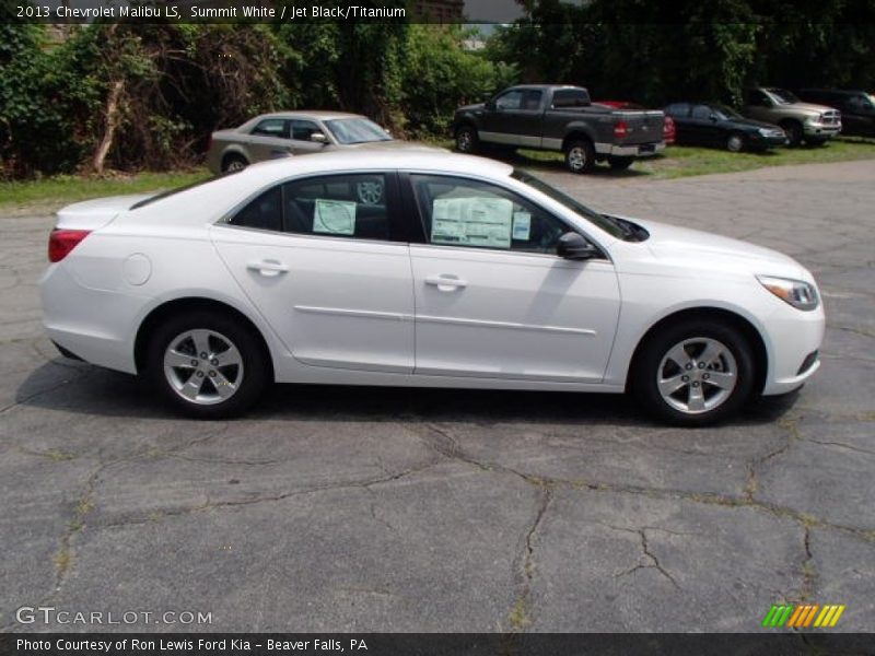 Summit White / Jet Black/Titanium 2013 Chevrolet Malibu LS