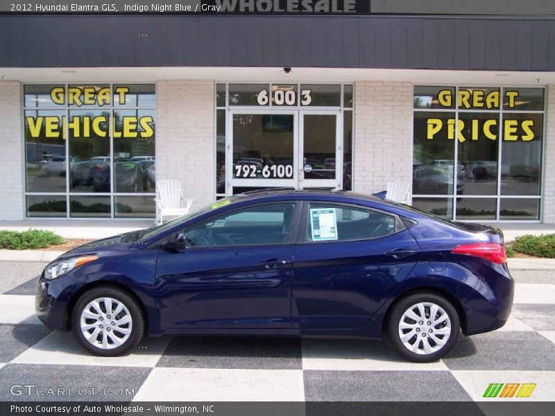 Indigo Night Blue / Gray 2012 Hyundai Elantra GLS