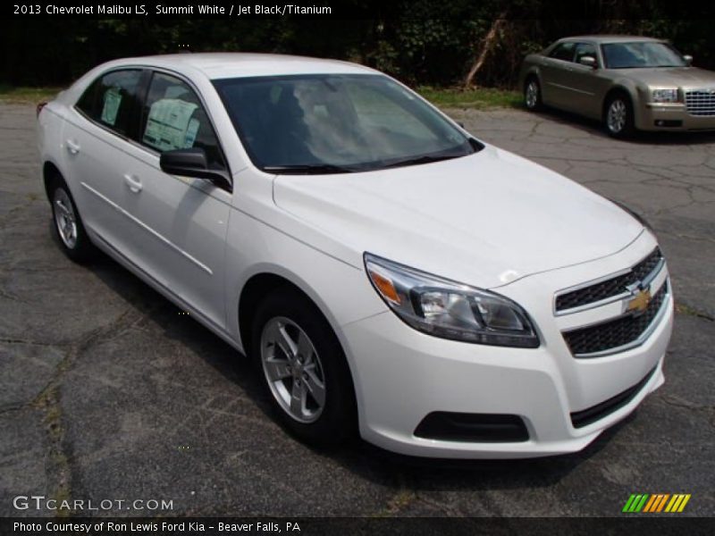 Summit White / Jet Black/Titanium 2013 Chevrolet Malibu LS