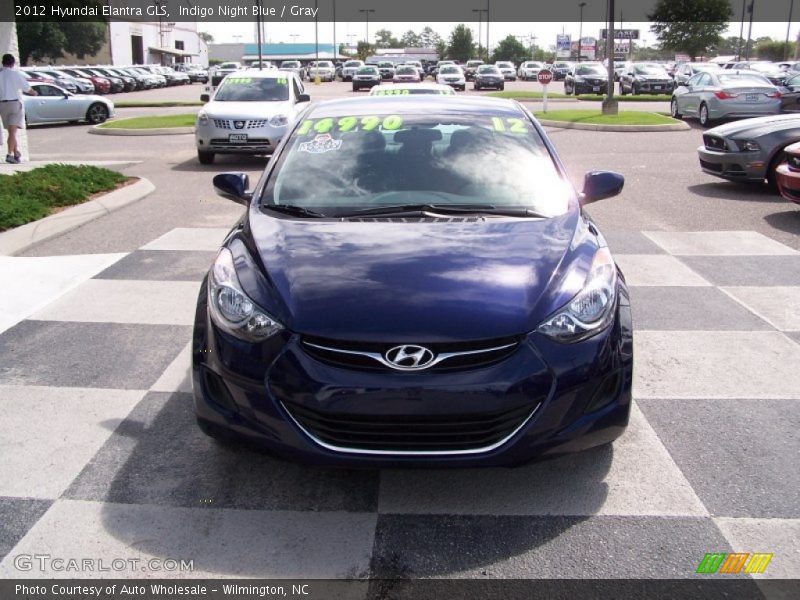 Indigo Night Blue / Gray 2012 Hyundai Elantra GLS