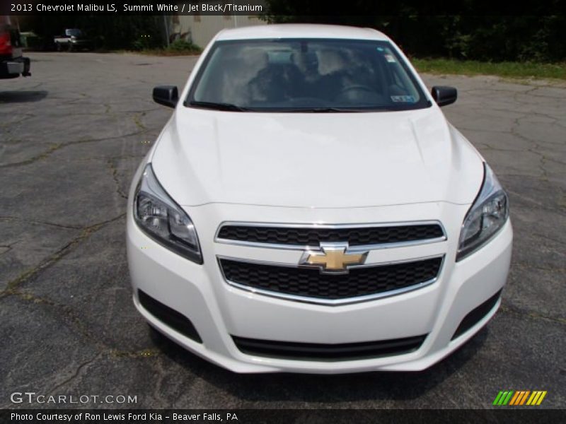 Summit White / Jet Black/Titanium 2013 Chevrolet Malibu LS
