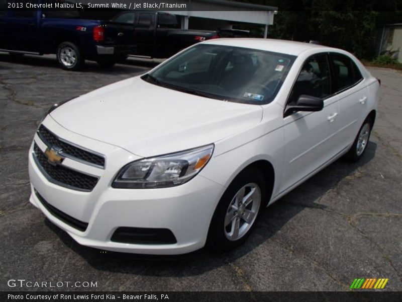 Summit White / Jet Black/Titanium 2013 Chevrolet Malibu LS