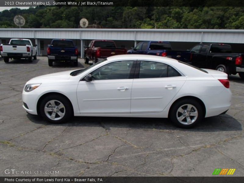 Summit White / Jet Black/Titanium 2013 Chevrolet Malibu LS