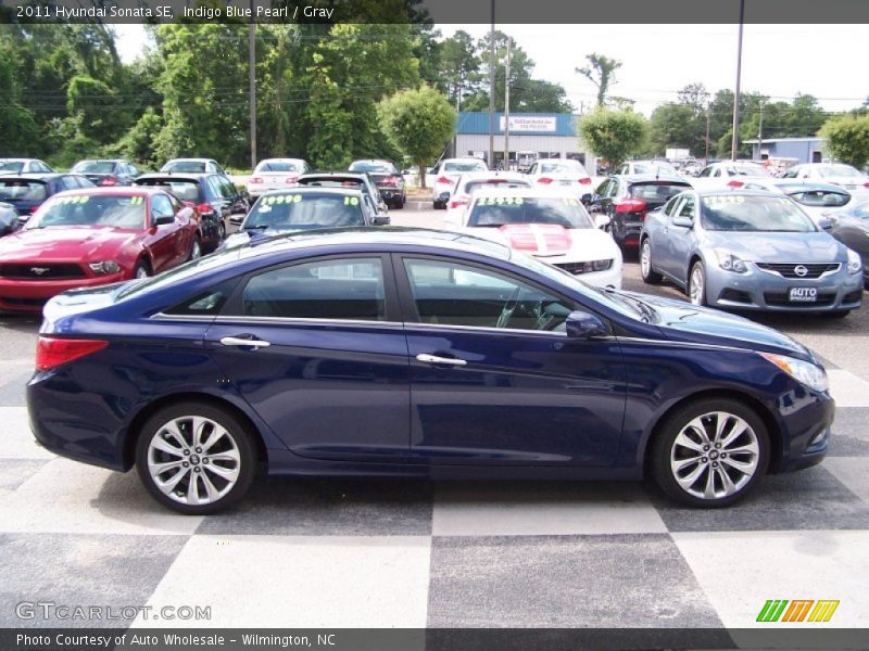 Indigo Blue Pearl / Gray 2011 Hyundai Sonata SE