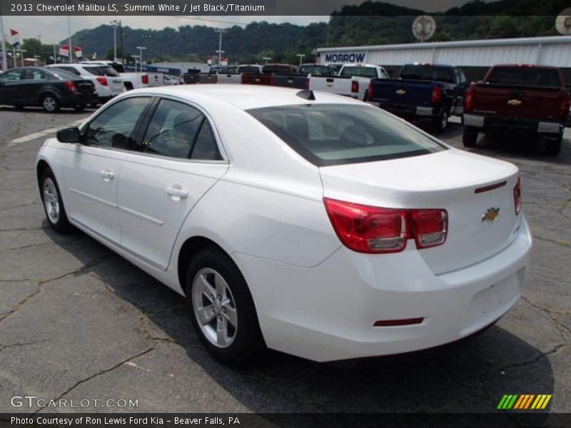 Summit White / Jet Black/Titanium 2013 Chevrolet Malibu LS