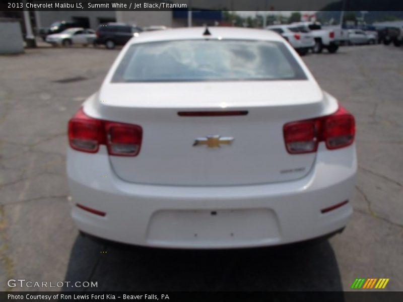 Summit White / Jet Black/Titanium 2013 Chevrolet Malibu LS
