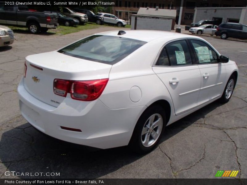 Summit White / Jet Black/Titanium 2013 Chevrolet Malibu LS
