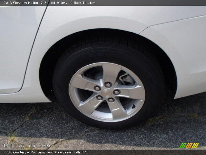Summit White / Jet Black/Titanium 2013 Chevrolet Malibu LS