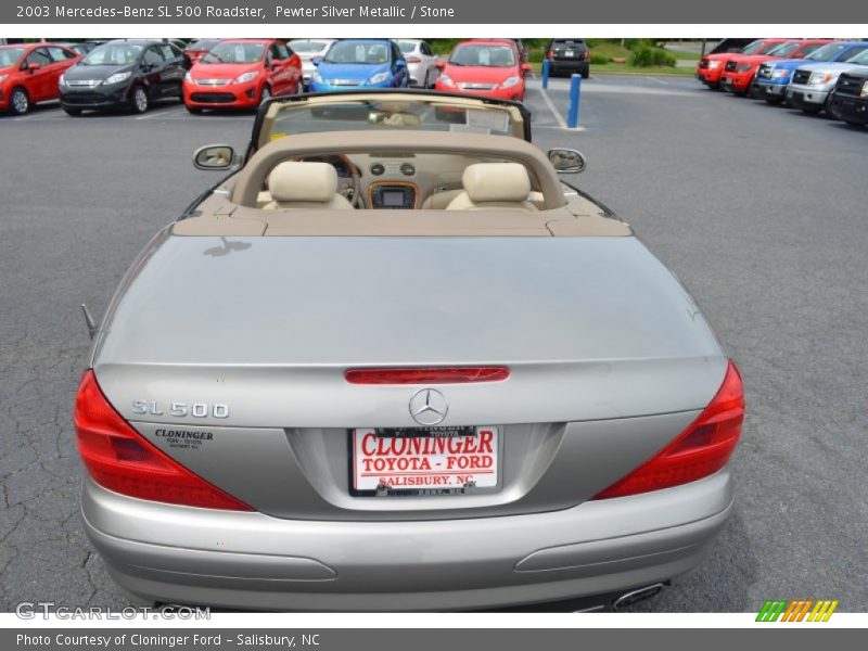 Pewter Silver Metallic / Stone 2003 Mercedes-Benz SL 500 Roadster