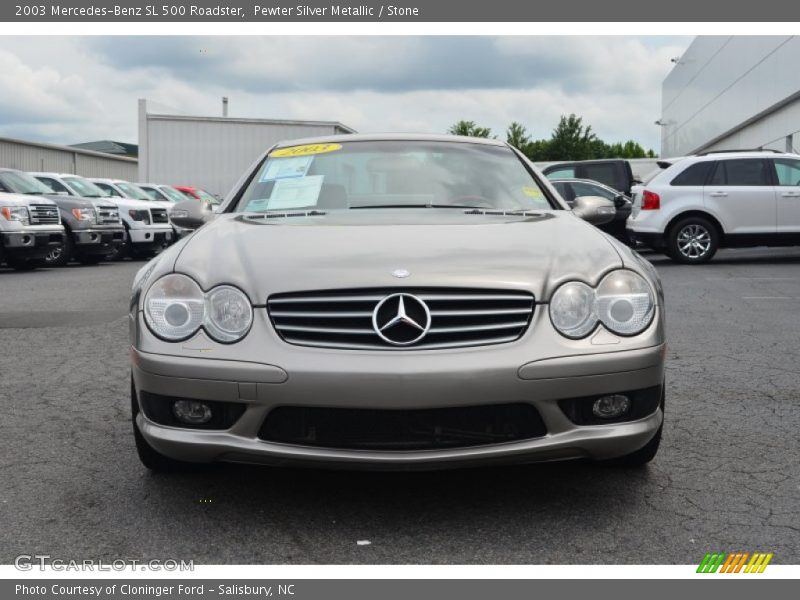 Pewter Silver Metallic / Stone 2003 Mercedes-Benz SL 500 Roadster