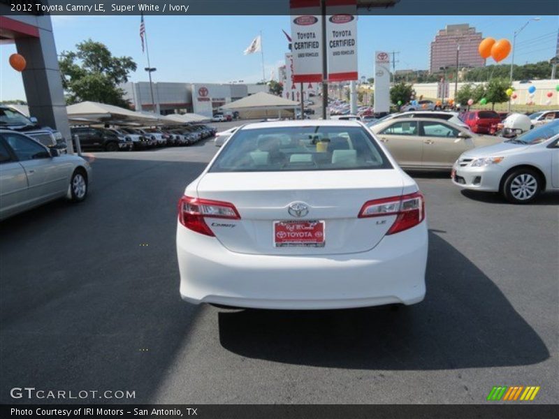 Super White / Ivory 2012 Toyota Camry LE