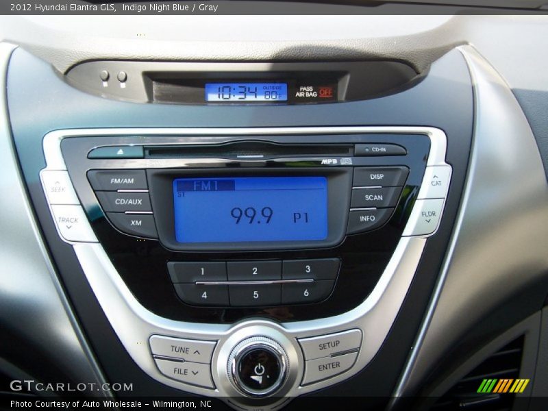 Indigo Night Blue / Gray 2012 Hyundai Elantra GLS