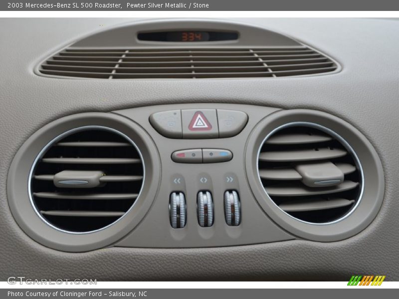 Controls of 2003 SL 500 Roadster