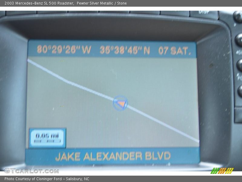 Pewter Silver Metallic / Stone 2003 Mercedes-Benz SL 500 Roadster