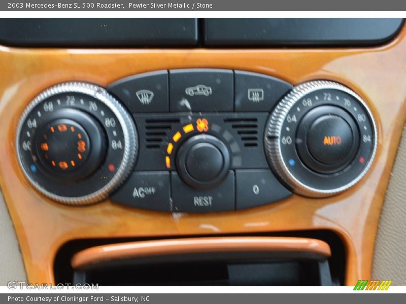 Pewter Silver Metallic / Stone 2003 Mercedes-Benz SL 500 Roadster