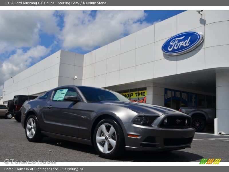 Sterling Gray / Medium Stone 2014 Ford Mustang GT Coupe